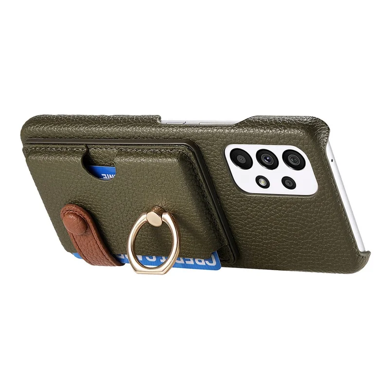 Y2 Kickstand Case for Samsung Galaxy A13 4G PU+PC+TPU Phone Cover - Green