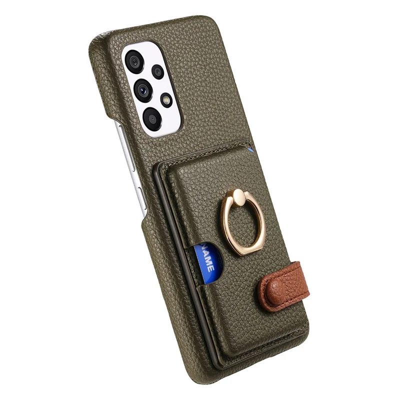 Y2 Kickstand Case for Samsung Galaxy A13 4G PU+PC+TPU Phone Cover - Green