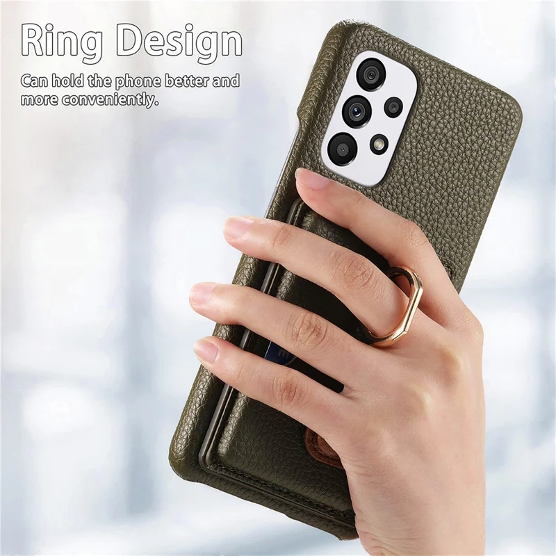 Y2 Kickstand Case for Samsung Galaxy A13 4G PU+PC+TPU Phone Cover - Green