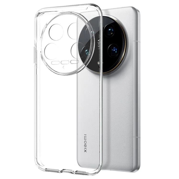 NORTHJO для Xiaomi 14 Ultra Чехол для телефона Противоударный ТПУ-чехол с изогнутым 3D-стеклянным экраном - прозрачный