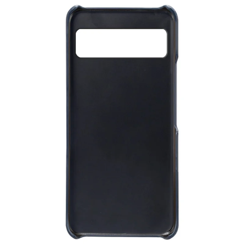 Für Google Pixel 8a Case Kalbsledertextur PU-Leder Hart PC Handyhülle - Blau