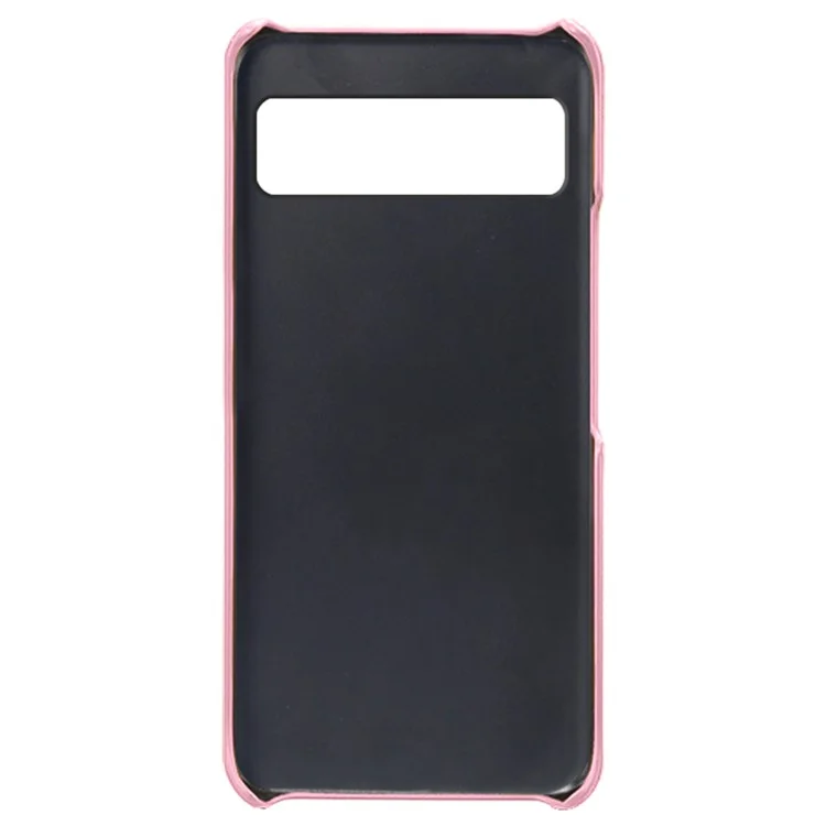 For Google Pixel 8a Case PU Leather+PC Phone Cover with 2 Card Slots - Rose Gold