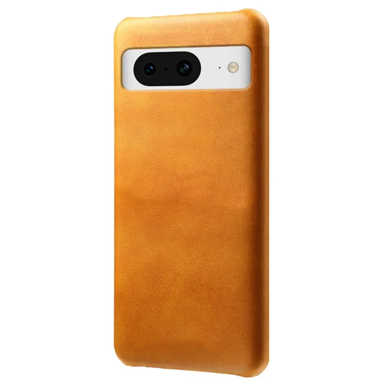 Per Google Pixel 8 Phone Case Pelle di Vitello Texture PU Custodia Posteriore in PC - Arancione