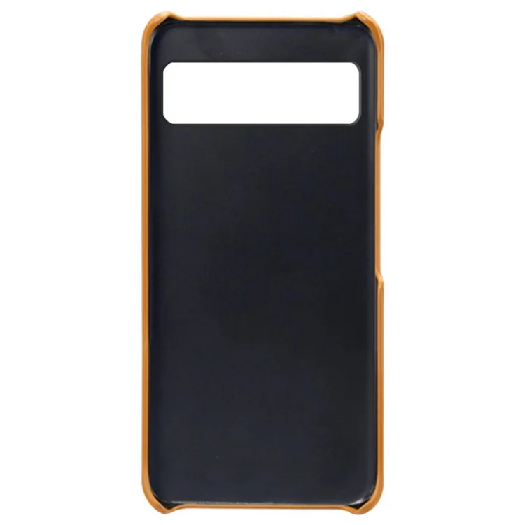 Per Google Pixel 8 Phone Case Pelle di Vitello Texture PU Custodia Posteriore in PC - Arancione