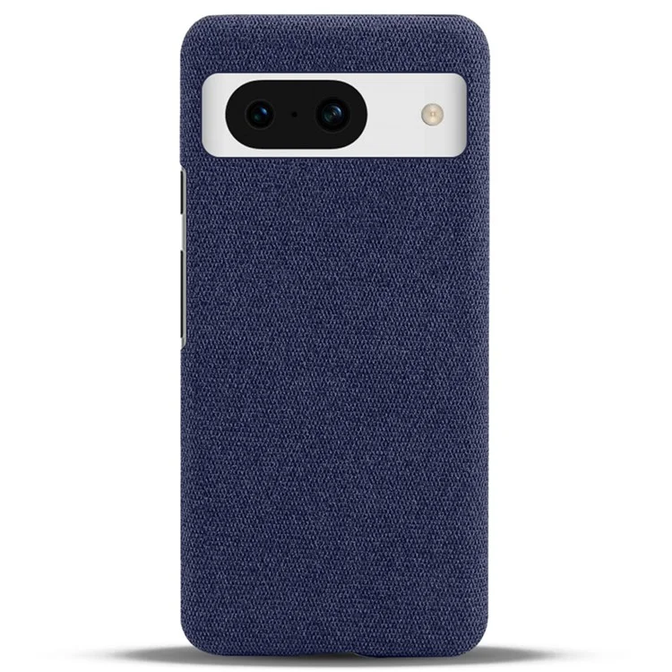 Para Google Pixel 8a Case Fabric Cloth+PC Solid Color Design Back Phone Cover - Azul