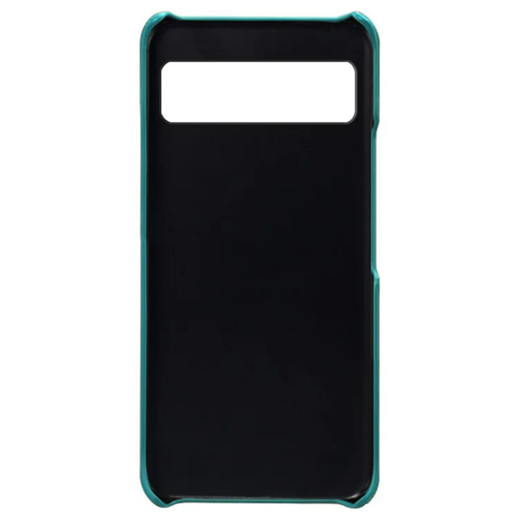 For Google Pixel 8 Case Leather Coated PC Ultra-Thin Shell with 2 Card Holders - Green