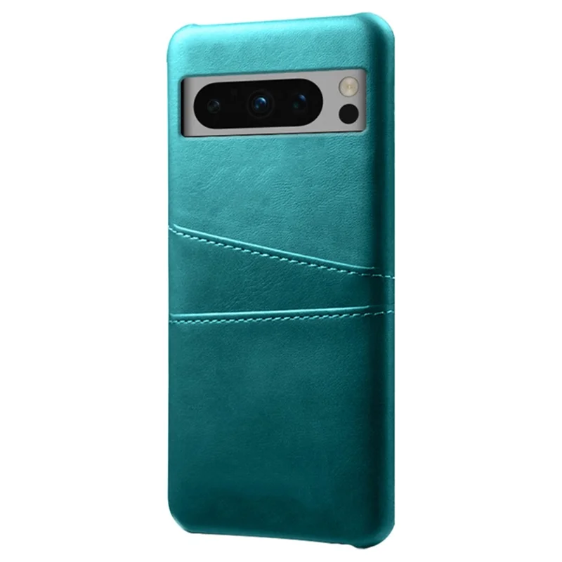 For Google Pixel 8 Pro Slim Case Card Slots PU+PC Phone Cover - Green