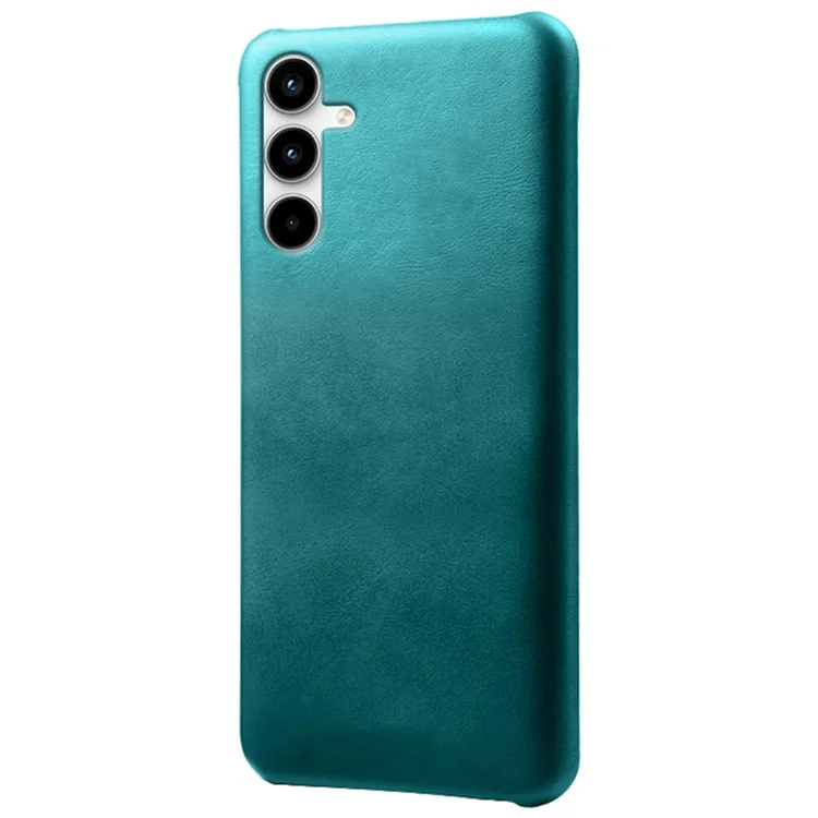 For Samsung Galaxy A15 5G Case Calf Texture PU Leather + PC Hard Phone Cover - Green