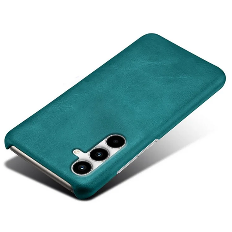 For Samsung Galaxy A15 5G Case Calf Texture PU Leather + PC Hard Phone Cover - Green