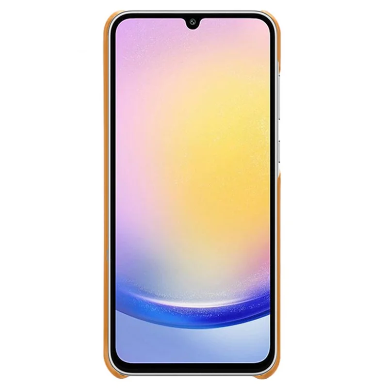 For Samsung Galaxy A25 5G (Global) (161.0 x 76.5 x 8.3mm) Case Card Holder Leather+PC Phone Cover - Orange