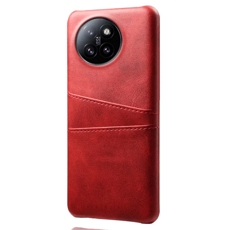 For Xiaomi Civi 4 Pro 5G / 14 Civi 5G Case Bump Proof Leather+PC Phone Cover with Card Slots - Red