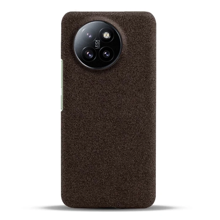 Pour Xiaomi Civi 4 Pro 5G / 14 Civi 5G Coque de protection antichoc Couleur unie Tissu en tissu+PC Housse de téléphone - Marron