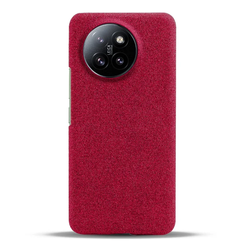 For Xiaomi Civi 4 Pro 5G / 14 Civi 5G Shockproof Case Solid Color Fabric Cloth+PC Phone Cover - Red