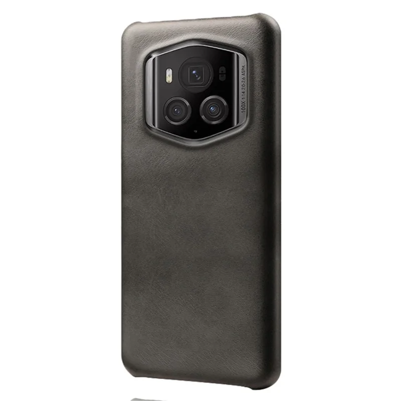 For Honor Magic6 RSR Porsche Design 5G Case PU Leather Coated PC Shockproof Protection Cover - Black