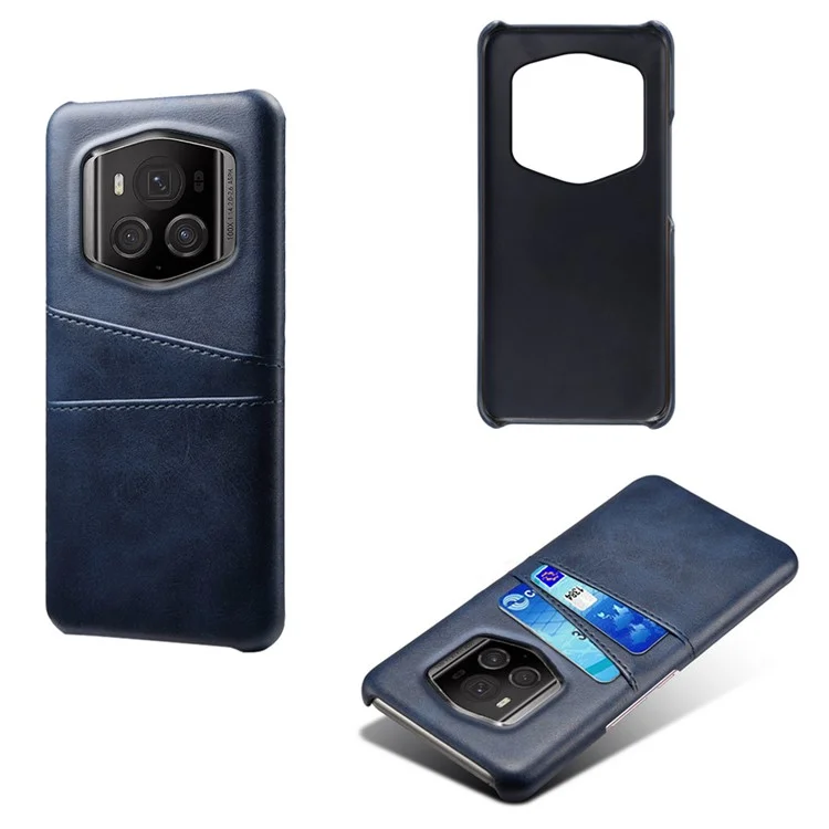 For Honor Magic6 RSR Porsche Design 5G-Hülle Dual Card Slots Leder+PC Handyhülle - Blau