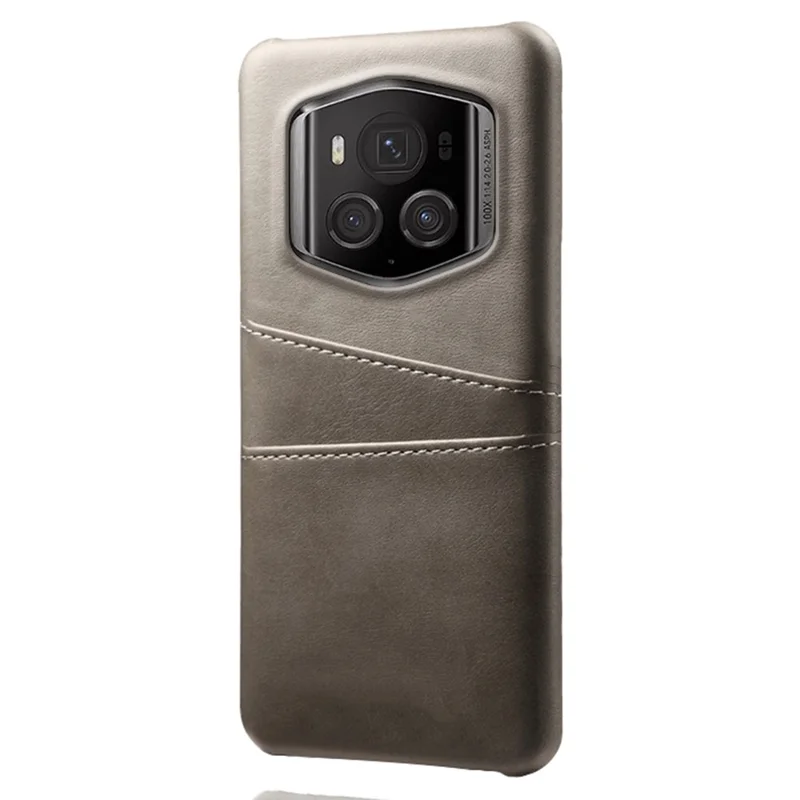Magic6 RSR Capa de Telefone de Couro+PC com Slots para Dois Cartões, Design Porsche - Cinza 