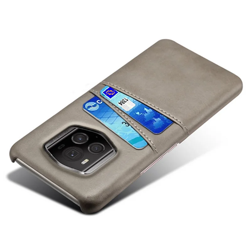 Magic6 RSR Capa de Telefone de Couro+PC com Slots para Dois Cartões, Design Porsche - Cinza 