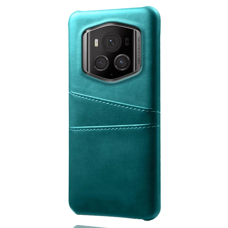 For Honor Magic6 RSR Porsche Design 5G Case Dual Card Slots Leather+PC Phone Cover - Green