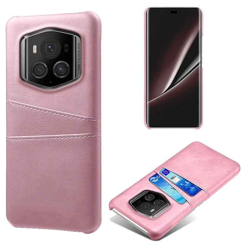 Custodia per telefono Porsche Design 5G For Honor Magic6 RSR in pelle + PC con slot per due schede - Oro rosa 