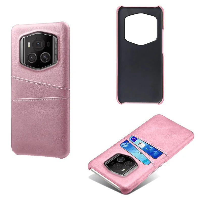 Custodia per telefono Porsche Design 5G For Honor Magic6 RSR in pelle + PC con slot per due schede - Oro rosa 