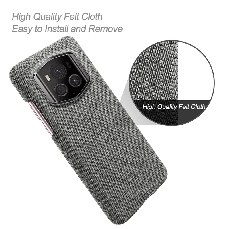 For Honor Magic6 RSR Porsche Design 5G Phone Cover Cloth+PC Drop-proof Back Case - Grey