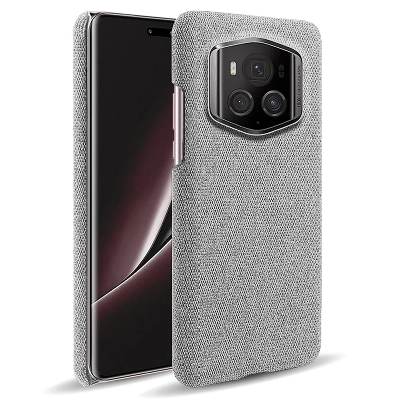 For Honor Magic6 RSR Porsche Design 5G Phone Cover Cloth+PC Drop-proof Back Case - Light Grey