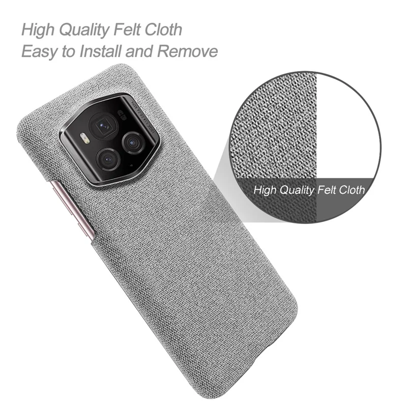 For Honor Magic6 RSR Porsche Design 5G Phone Cover Cloth+PC Drop-proof Back Case - Light Grey