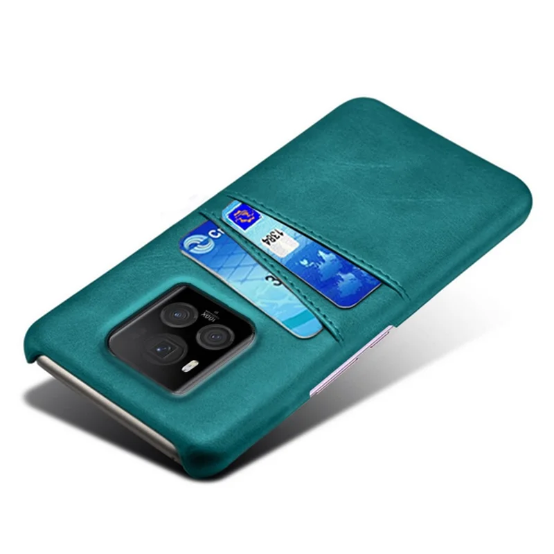 For Honor Magic6 Ultimate 5G Case with 2 Card Slots Dual Layer PU Leather+PC Phone Cover - Green