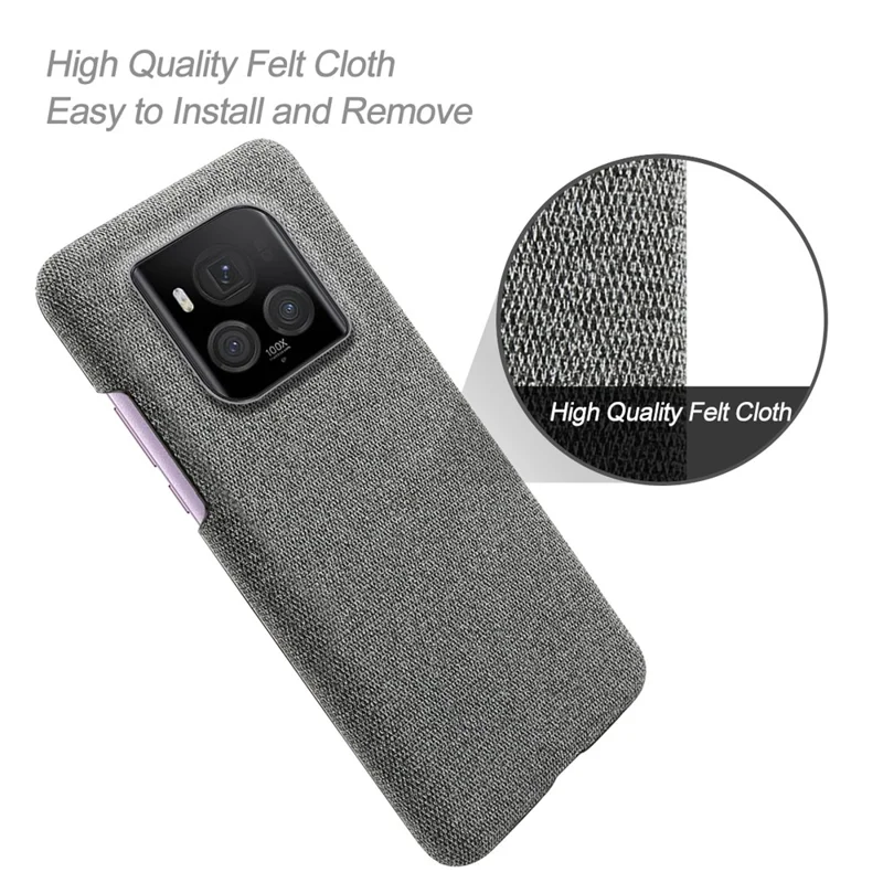 For Honor Magic6 Ultimate 5G Case Cloth+PC Anti-Slip Shockproof Phone Cover - Grey