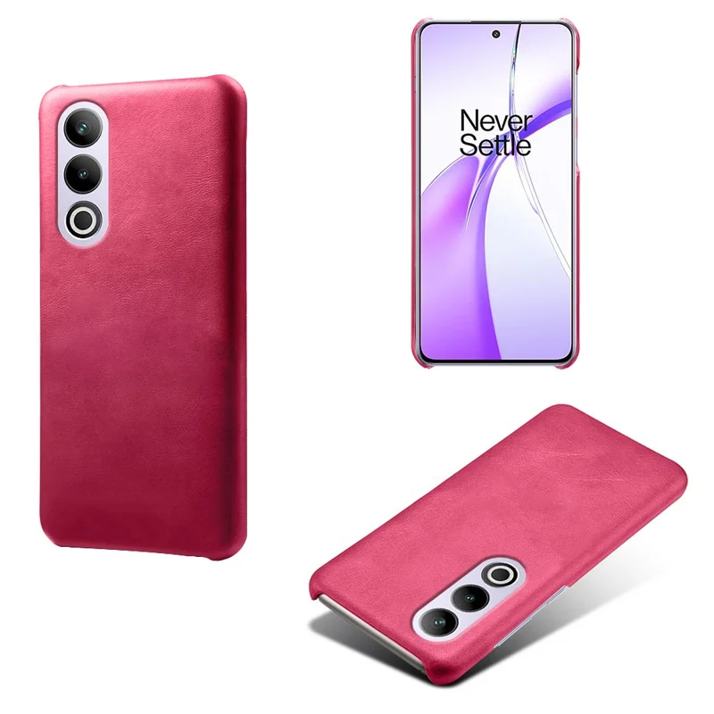 For OnePlus Ace 3V 5G Cases Leather Coated PC Calf Texture Cell Phone Cover - Rose
