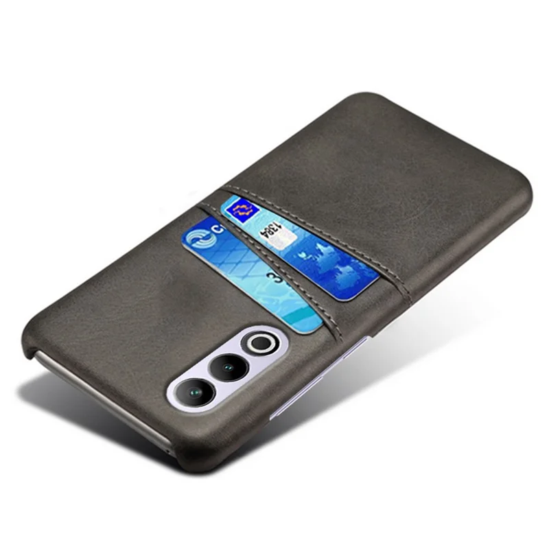 For OnePlus Ace 3V 5G Case PU Leather+PC Card Slots Back Cover - Black