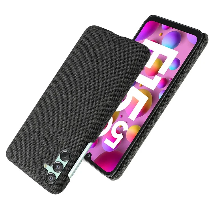 Pour Samsung Galaxy F15 5G / M15 5G Étui Tissu + PC Anti-rayure Housse de Téléphone - Noir
