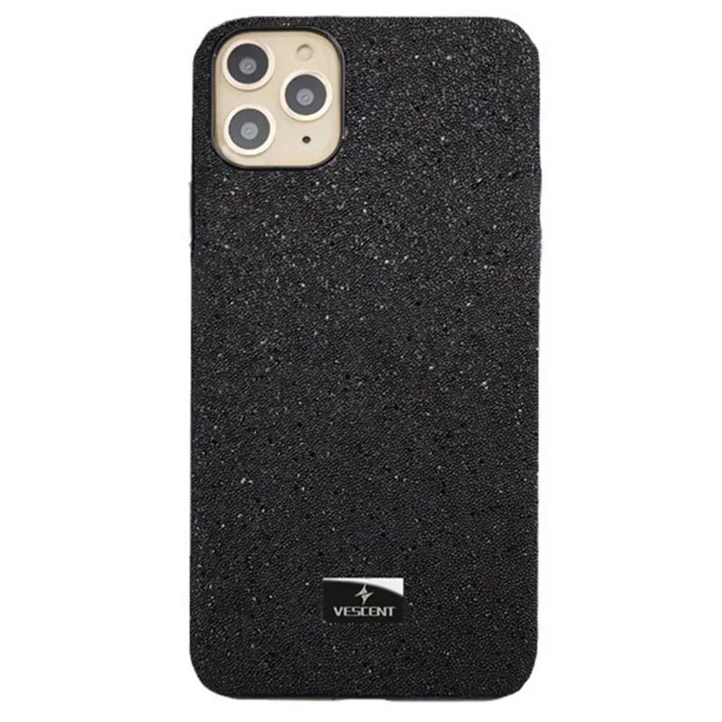 VESCENT Für iPhone 14 Pro Hülle Glitzer TPU+PC schockfest Handyhülle - Schwarz