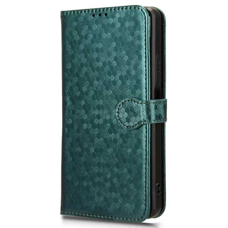For TCL 505 Wallet Phone Case Dots Pattern PU Leather Flip Cover - Green