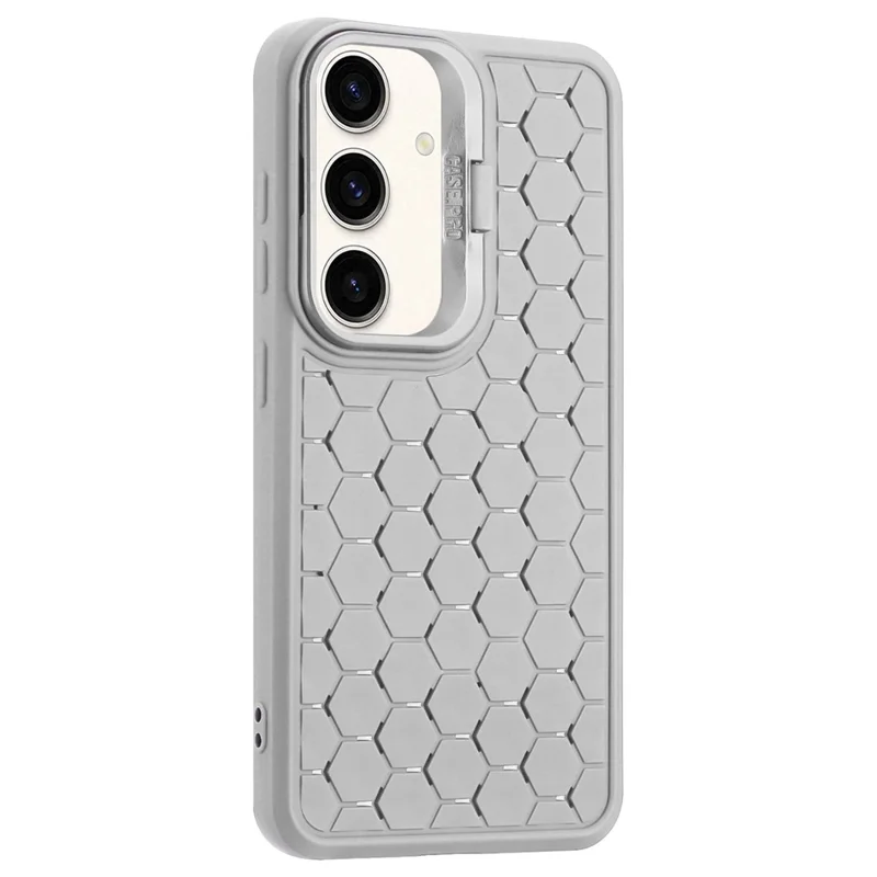 Per Samsung Galaxy A15 4G / A15 5G Case Respirante Raffreddamento TPU Shell del telefono con Supporto - Grigio