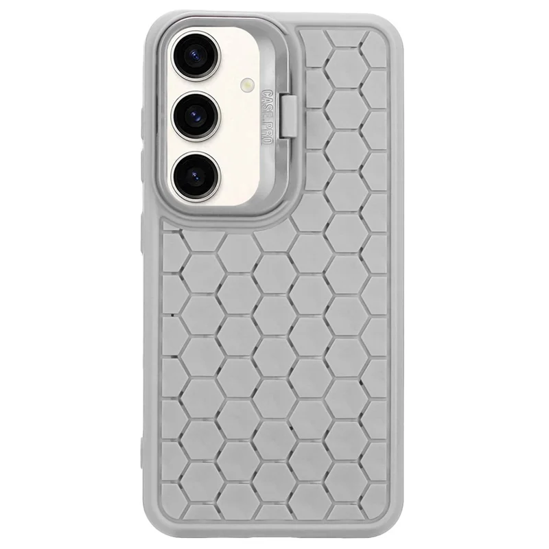 Per Samsung Galaxy A15 4G / A15 5G Case Respirante Raffreddamento TPU Shell del telefono con Supporto - Grigio