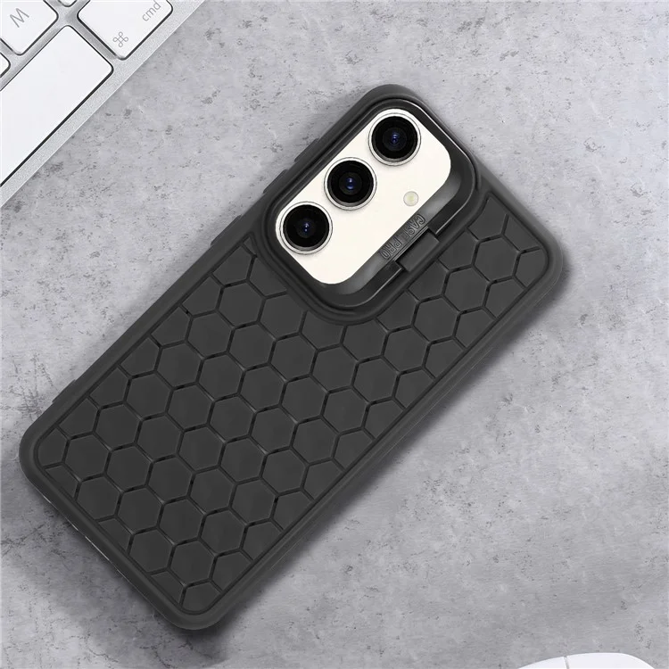 Para Samsung Galaxy A35 5G Case com Suporte Integrado TPU Phone Cover - Preto