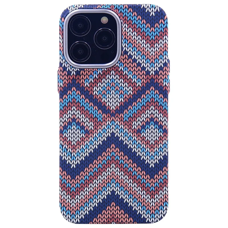 For iPhone 12 Pro / 12 6.1 inch Case Luminous Magnetic PC Phone Cover Compatible with MagSafe - Plaid Pattern