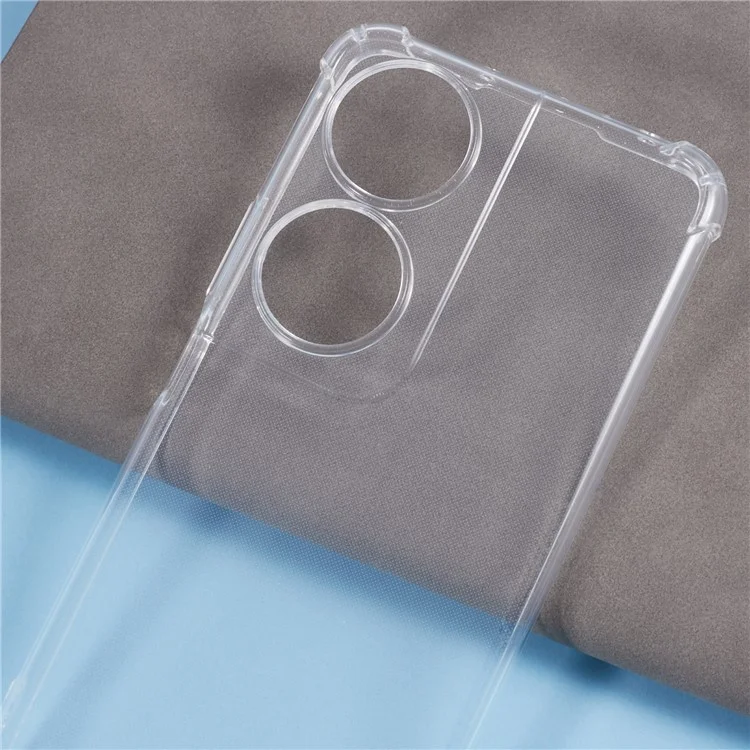 Per Honor X7b 5G TPU Case Four Corner Protection Clear Phone Cover con Cordoncino