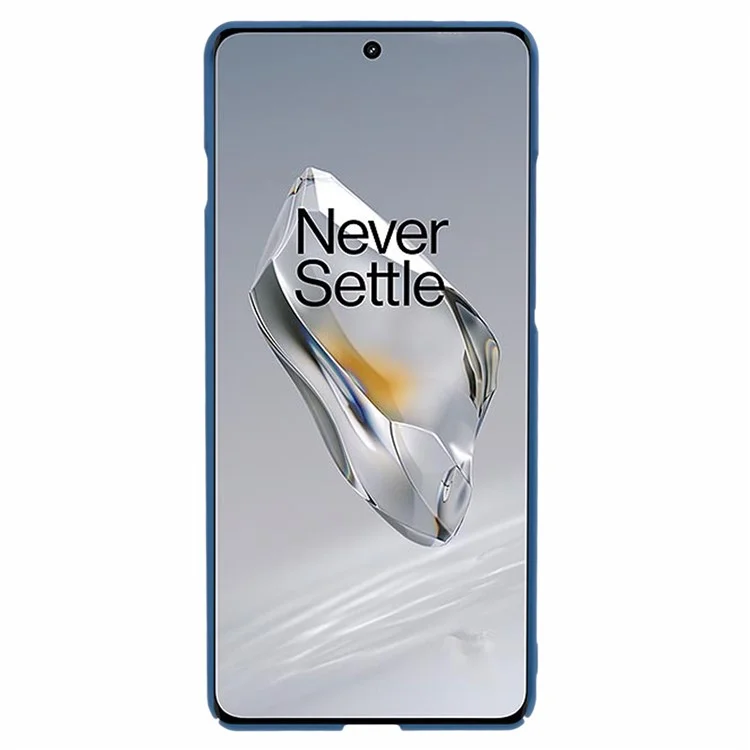 For OnePlus 12 5G Case Skin-touch Rubberized PC Drop Resistant Cell Phone Cover - Blue