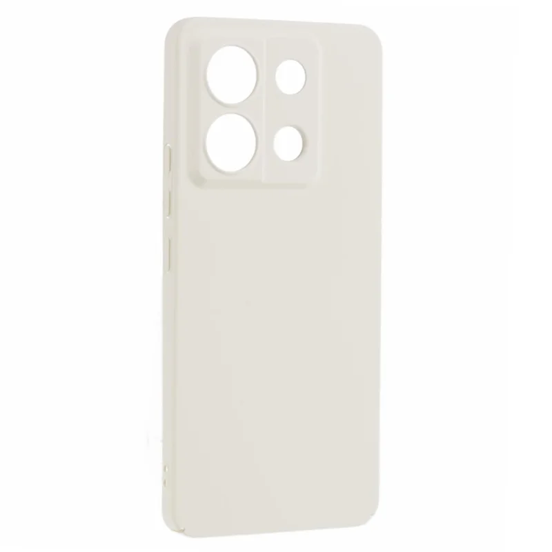 Para Xiaomi Redmi Note 13 Pro 5G Funda Antichoque Piel táctil Carcasa de PC Recubierta de Goma - Blanco