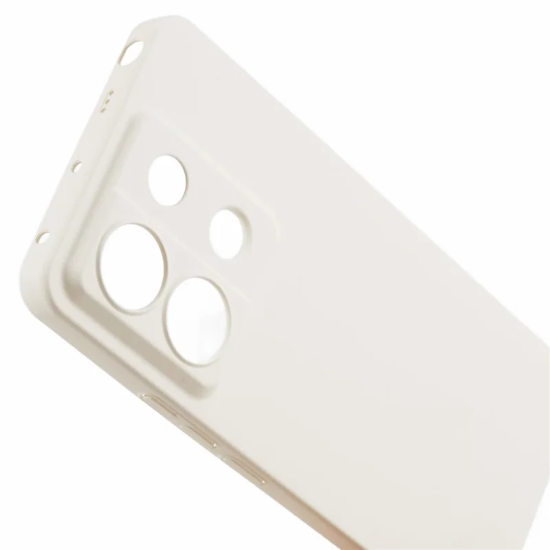 Para Xiaomi Redmi Note 13 Pro 5G Funda Antichoque Piel táctil Carcasa de PC Recubierta de Goma - Blanco