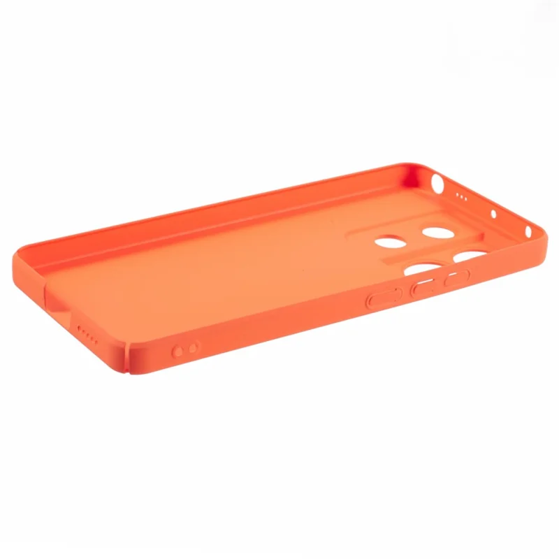 Para Xiaomi Redmi Note 13 Pro 5G Funda a prueba de golpes Piel-toque Funda de PC con acabado de goma - Naranja
