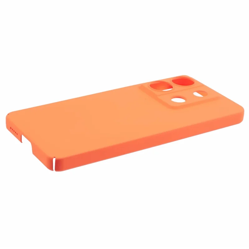 Para Xiaomi Redmi Note 13 Pro 5G Funda a prueba de golpes Piel-toque Funda de PC con acabado de goma - Naranja