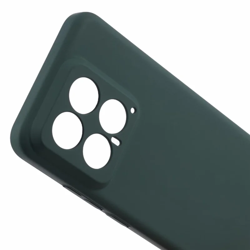 Para Xiaomi 14 Pro Case Pele Revestida de Borracha Toque de Pele Capa Rígida de PC Anti-Arranhões - Verde