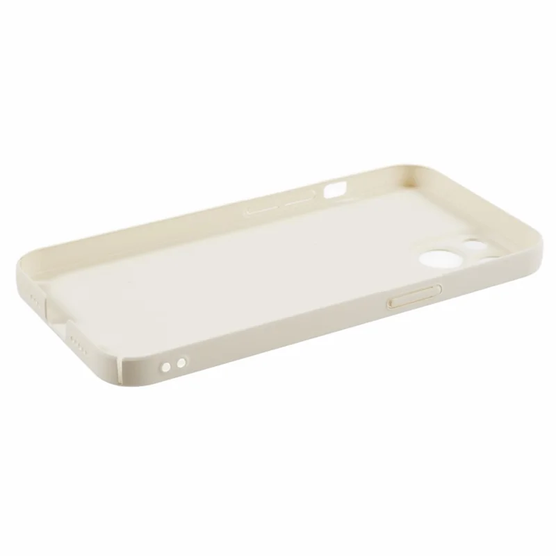 For iPhone 13 Case Skin-touch Rubberized Drop Resistant PC Cell Phone Cover - White