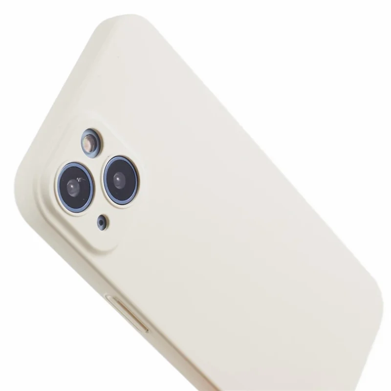 For iPhone 13 Case Skin-touch Rubberized Drop Resistant PC Cell Phone Cover - White