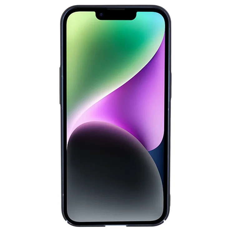 Funda para iPhone 14 Piel de tacto - Dura PC a prueba de golpes Funda para teléfono celular - Negro