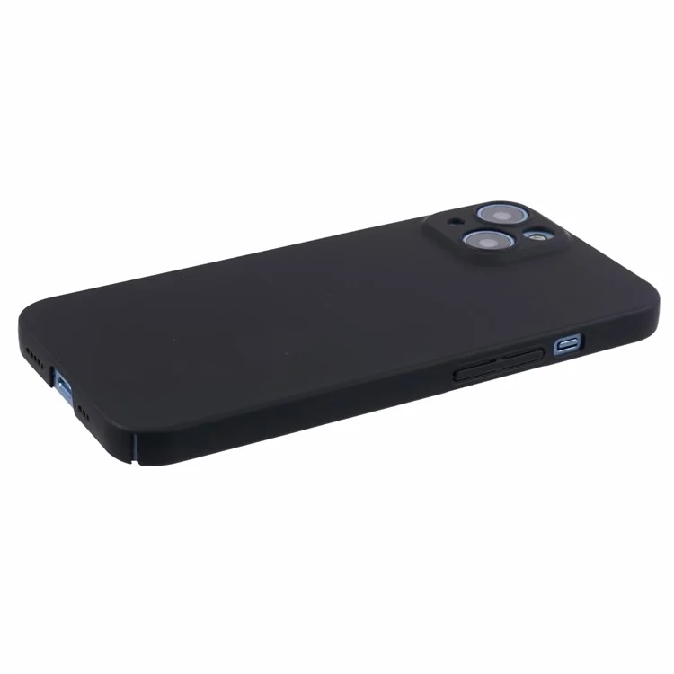 Funda para iPhone 14 Piel de tacto - Dura PC a prueba de golpes Funda para teléfono celular - Negro