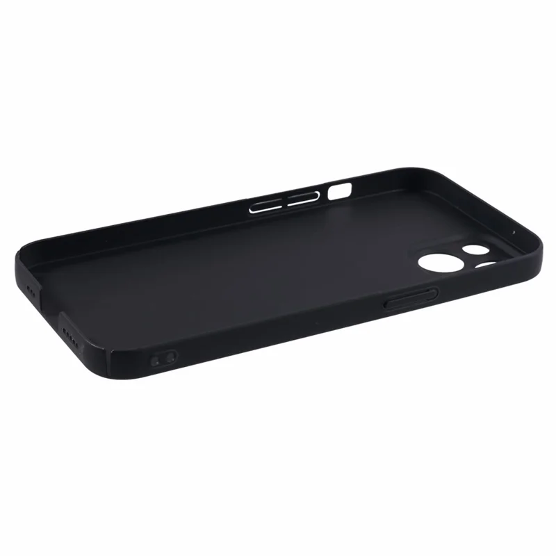 For iPhone 15 Case PC Phone Cover Hard Full Protective Phone Shell Skin-touch Design - Black